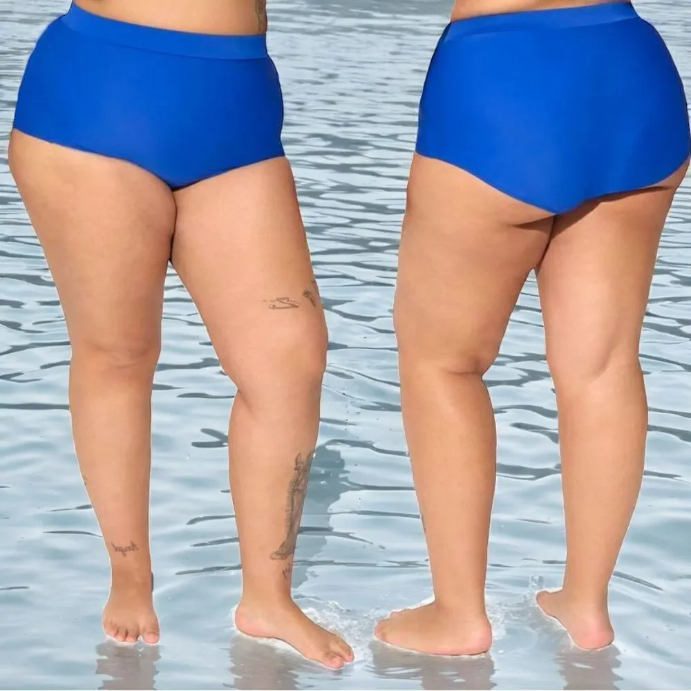 Torrid Blue Ultra High-Rise Active Swim Bottom with Pockets NWT 3 3XL